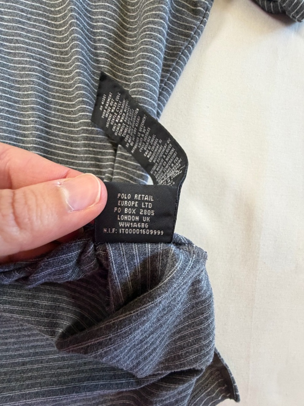 Polo Ralph Lauren RLX Gray Striped Golf Polo Shirt Size Medium - Picture 8 of 8